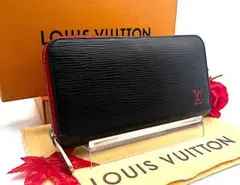 【極美品】ルイヴィトンエピ ジッピー長財布 ラウンドファスナー ブラック×レッド