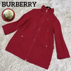 【美品】Burberry ホース マウンテンパーカー ブルゾン レッド 金ボタン