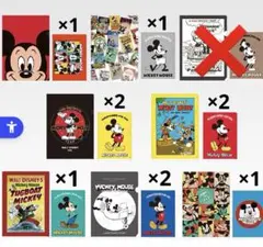 一番くじディズニーG賞MickeyMemorial クリアファイルセット大量
