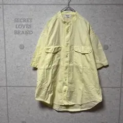 【シークレットラブズブランド 】黄色 イエロー　シャツ 長袖　メンズ　1077