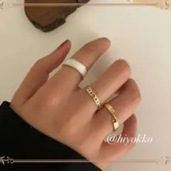。レディース ゴールド リング 3セット