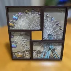 ダークブラウン 4ウィンドウ フォトフレーム
