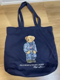 美品 ラルフローレン トートバッグ エコバッグ デニム キャンバス ポロベア