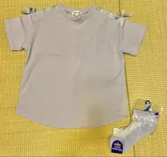 SHOO LA RUE ラベンダー Tシャツ 130cmと靴下セット【新品同様】