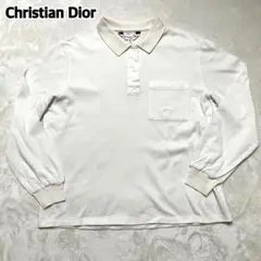 Christian Dior クリスチャンディオール 長袖ポロシャツ 刺繍ロゴ