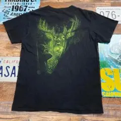 バックプリント　BUCK W WEAR Tシャツ　M アニマル柄　シカ