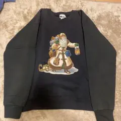 PRO SPIRIT サンタ刺繍 ブラックスウェット L