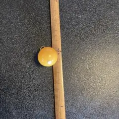 琥珀球形チャーム 金留め具付き