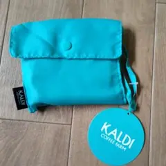 【新品未使用】KALDI エコバッグ ブルー　カルディ　コーヒーファーム