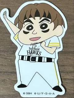 福岡ソフトバンクホークス　若鷹ガチャ　クレヨンしんちゃん　ステッカー　牧原大成