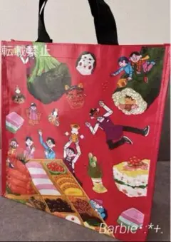 成城石井イラストエコバッグ＊レッド　新品、未使用
