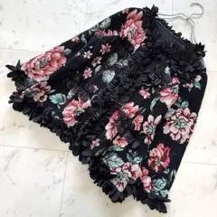 【美品】NOKO OHNO ノコオーノ ジャケット 花 フラワー ビジュー 黒
