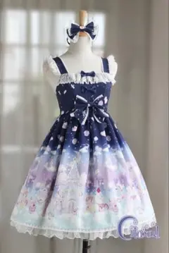【美品】アイスクリームキャッスル JSK うさぎ グラデーション ロリータ L
