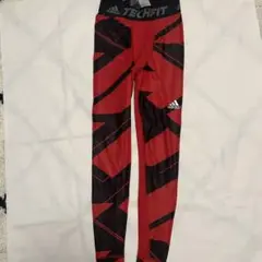 adidas Techfit レギンス 赤黒　Ｌサイズ