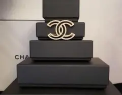 CHANELロゴブローチ