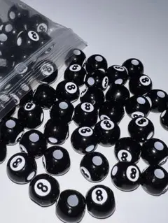 フィッシングビーズ 50個 黒色 ナンバー8
