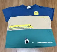 美品　ドクターイエロー　新幹線　電車　トレイン　Tシャツ　半袖　おにぎり　110