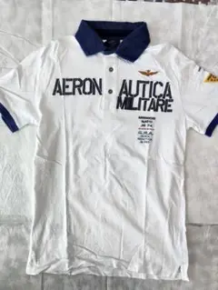 AERONAUTICA MILITARE ポロシャツ ホワイト/ネイビー