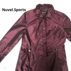 Nuvel.Sports パープル 紫 光沢 コート　ジャケット S アウター