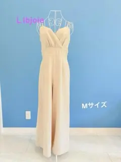 Libjoie(リブジョア)ベージュ スリーブレス オールインワンロンパース