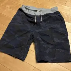 ネイビー・グレー カモフラージュ ショートパンツ M