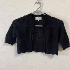 KUMIKYOKU ブラック カーディガン M 110～120cm