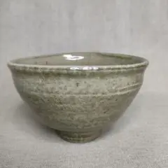 唐津焼　灰釉茶碗 　飯碗　汁碗　多用途ボウル　楕円形　sazan-gama