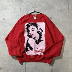 希少デザイン　Marilyn Monroe マリリンモンロー　スウェット　赤　M