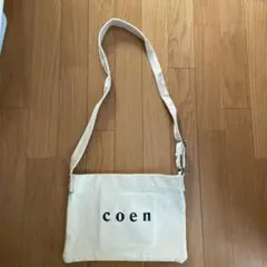 coen アイボリー ショルダーバッグ サコッシュ