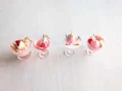 ​【フェイクスイーツ】ユニコーンとパフェのキーホルダー4種セット