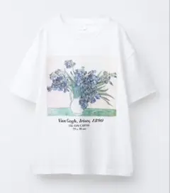 ZARA Van Gogh Irises ゴッホ アートTシャツ 164㎝