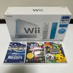 Nintendo Wii 本体 RVL-S-WABG ホワイト ソフト3点セット