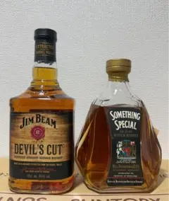 ジムビームデビルズカット700ml45%サムシングスペシャルウイスキー2本未開栓