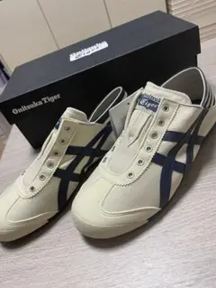 Onitsuka Tiger スリッポンスニーカー ベージュ/ネイビー
