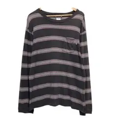 90s カーハート　ビンテージ長袖ボーダーTシャツ　ロンT ポケT ピスネーム