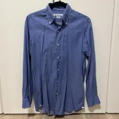 Green Label Relaxing スリムフィット ブルーシャツ M