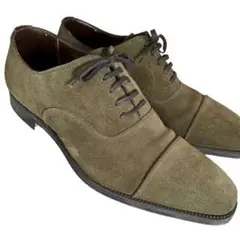 GRENSON スエード ドレスシューズ オリーブ 緑 7.5 UK 秋靴