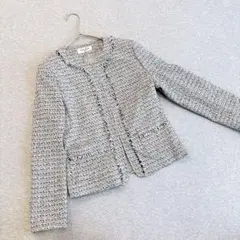 リリアンビューティーエクラ　ノーカラージャケット　S セレモニー　ホワイト
