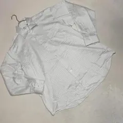 美品★nature code カッターシャツ オフィス 通勤 ストライプ 白