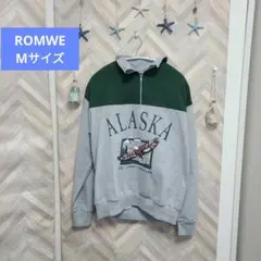 ROMWE ハーフジップ Mサイズ トレーナー アラスカ