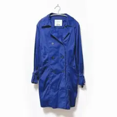 トレンチコート PLST プラステ【L】ブルー アウター 鮮やか カジュアル