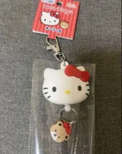 Sanrioサンリオハローキティ タイニーチャムフェイス リールキーホルダー新品
