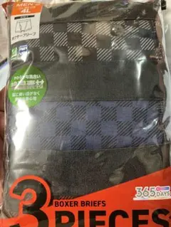 メンズ　インナー　大きいサイズ　ボクサーブリーフ　3枚組　4L 綿混素材　前開