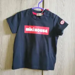 MIKI HOUSE Tシャツ ブラック　ロゴ入り 80