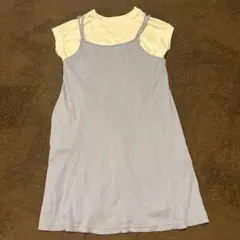 GU 水色　リブキャミワンピース