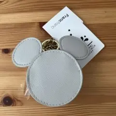 ディズニー　バッグチャーム エコバッグミッキー グレー　Francfranc