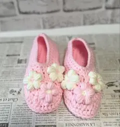 ルームシューズお花　M