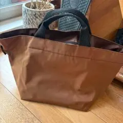 Herve Chapelier エルベシャプリエ ナイロン 舟型トートブラウン