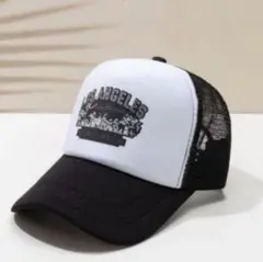 【人気商品！】キャップ 野球帽 メッシュキャップ 帽子 黒 ブラック ロゴ