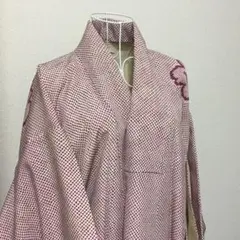 袷 着物 訪問着 絞り模様 一部絞り 金彩入り 正絹